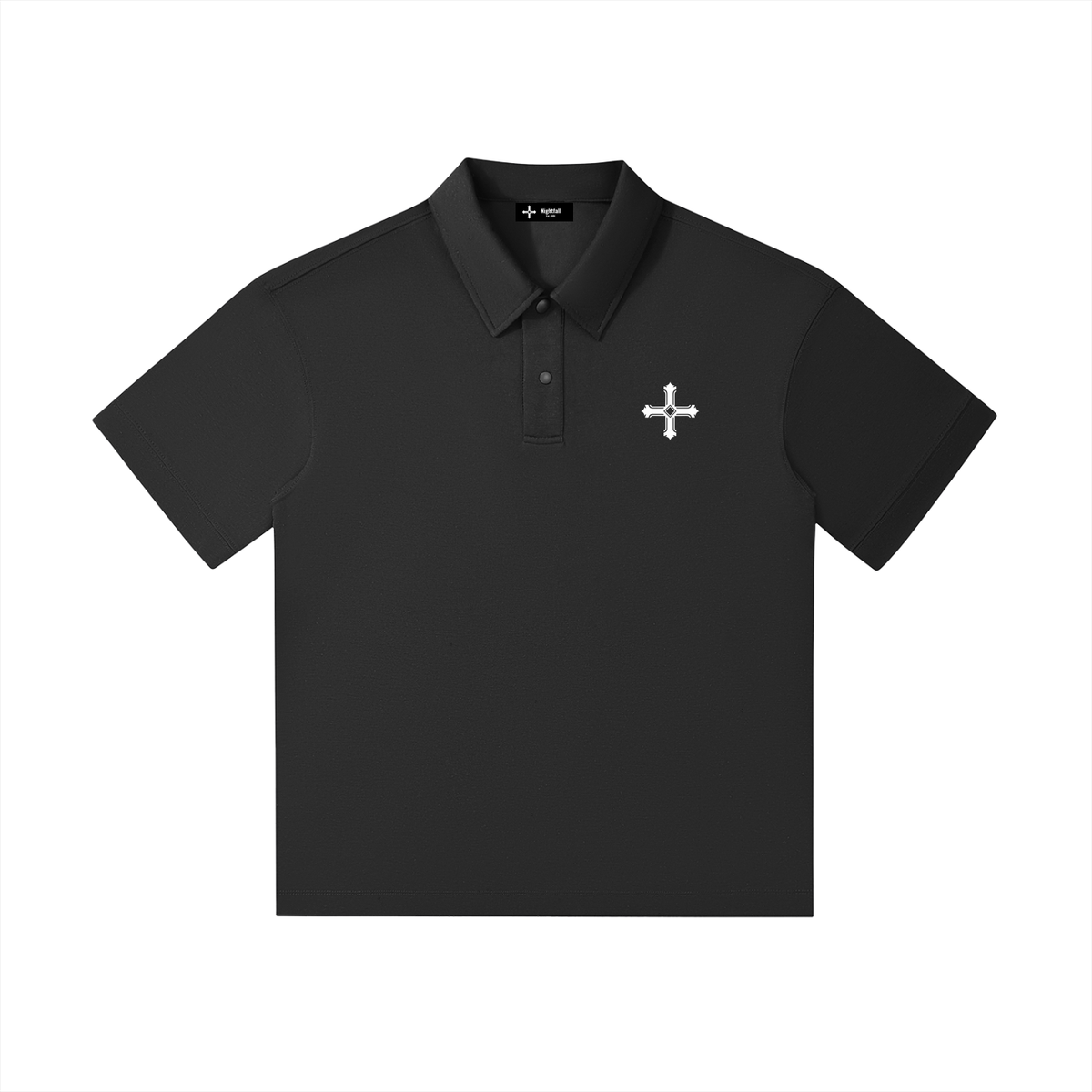 Drop Shoulder Short Sleeve Polo Shirt