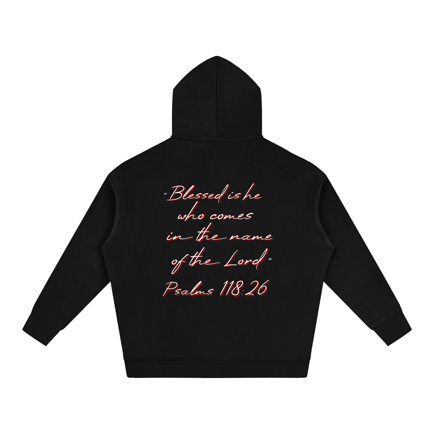 Black Oversized Fleeced Hoodie