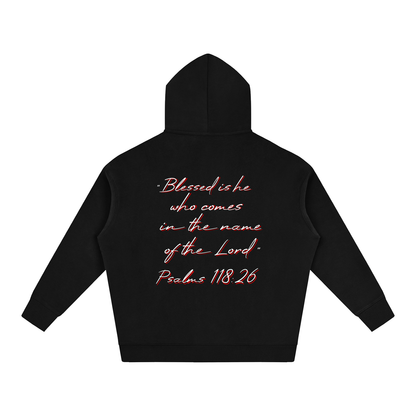 Black Oversized Fleeced Hoodie