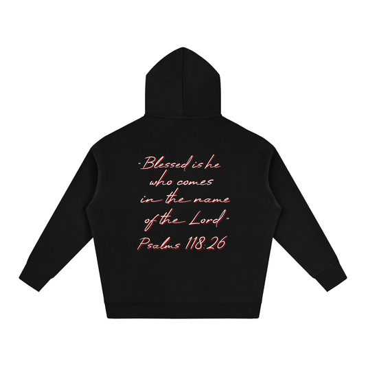 Black Oversized Fleeced Hoodie