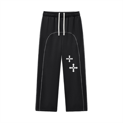 Contrast-Stitched Fleece Sweatpants
