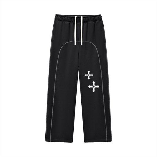Contrast-Stitched Fleece Sweatpants