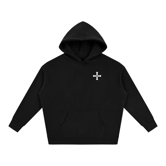 Black Oversized Fleeced Hoodie